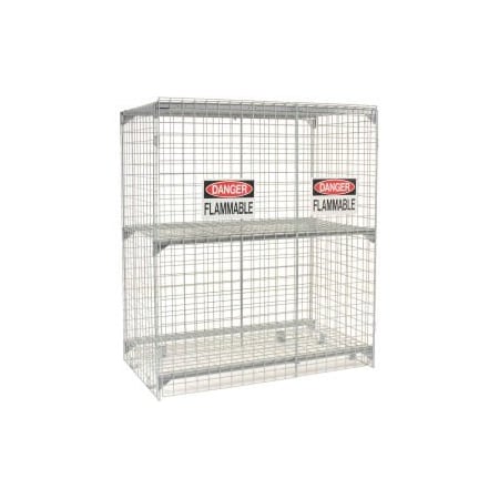 Global Equipment Vertical 30 Cylinder Storage Cabinet, Manual Close 116208